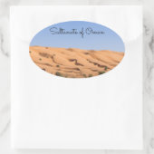 woestijn van Wahiba Sands - Oman Ovale Sticker (Tas)