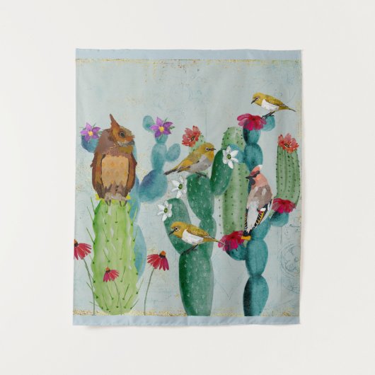 WOESTIJN VAN ZANGVOGELS WANDKLEED (Voorkant)