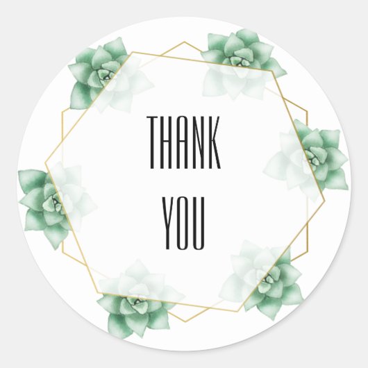 Woestijn Vetplanten Bruiloft Ronde Sticker (Voorkant)