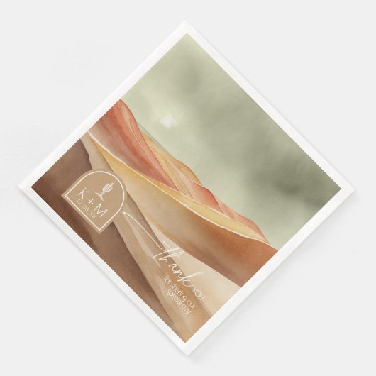 Woestijn Vibes bruiloft landschap dank u ID1019 Servet (Hoek)