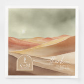 Woestijn Vibes bruiloft landschap dank u ID1019 Servet (Voorkant)
