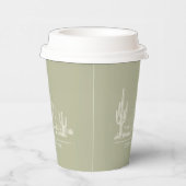 Woestijn Vibes Bruiloft Landschap Sage Groen ID101 Papieren Bekers (Rechts)