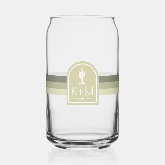 Woestijn Vibes Bruiloft Sage ID1019 Blikvorm Glas (Voorkant)