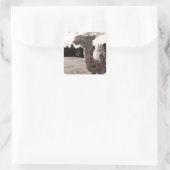 woestijn vierkante sticker (Tas)