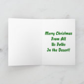 Woestijn Vrolijk Kerstfeest Feestdagen Kaart (Binnen)