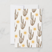  woestijn Western Wilde Westen 1e Verjaardag Bedankkaart (Achterkant)