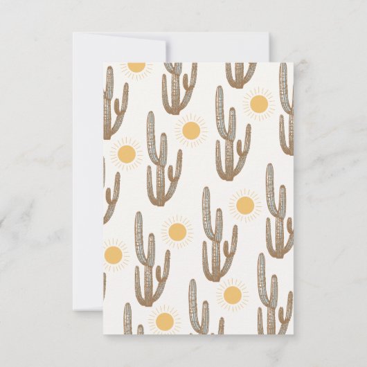  woestijn Western Wilde Westen 1e Verjaardag Bedankkaart (Achterkant)