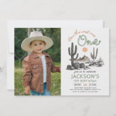 Woestijn Western Wilde Westen 1e verjaardag Foto Kaart (Voorkant)