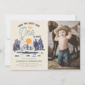  woestijn Western Wilde Westen 1e Verjaardag Kaart (Voorkant)