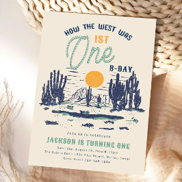  woestijn Western Wilde Westen 1e Verjaardag Kaart
