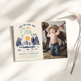  woestijn Western Wilde Westen 1e Verjaardag Kaart