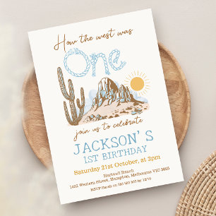 woestijn Western Wilde Westen 1e Verjaardag Kaart