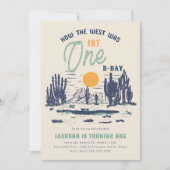  woestijn Western Wilde Westen 1e Verjaardag Kaart (Voorkant)