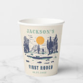  woestijn Western Wilde Westen 1e Verjaardag Papieren Bekers (Voorkant)