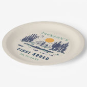  woestijn Western Wilde Westen 1e Verjaardag Papieren Bordje (Gekanteld)