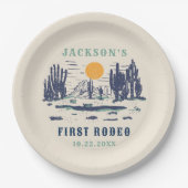  woestijn Western Wilde Westen 1e Verjaardag Papieren Bordje (Voorkant)