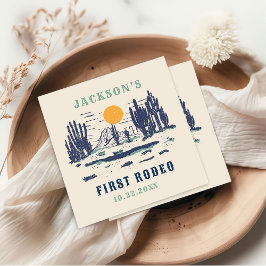  woestijn Western Wilde Westen 1e Verjaardag Servet