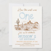 woestijn Western Wilde Westen Een 1e Verjaardag Kaart (Voorkant)