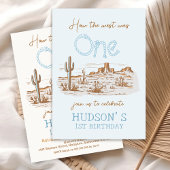 woestijn Western Wilde Westen Een 1e Verjaardag Kaart
