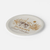 Woestijn Westerne Cowboy Verjaardag Papier Borden Papieren Bordje (Gekanteld)