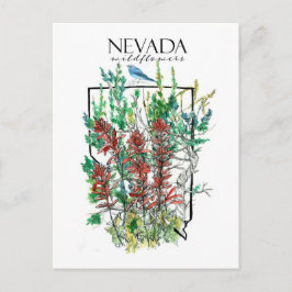 Woestijn Wildbloemen Nevada Indiase verfkwast Briefkaart