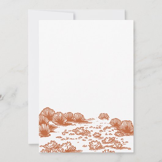 Woestijn Wildest een in het Westen 1e verjaardag Kaart (Achterkant)