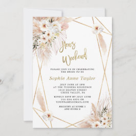 Woestijn Witte Rozen Gouden Kippen Meisjesweekend  Kaart