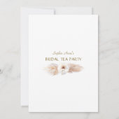 Woestijn Witte Rozen Pampas Gras Bruidsdouche  Kaart (Achterkant)