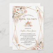 Woestijn Witte Rozen Pampas Gras Bruidsdouche  Kaart (Voorkant / Achterkant)