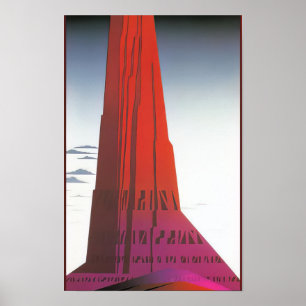 Woestijn Wolkenkrabber - Magisch Realisme Eyvind Poster