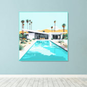 WOESTIJN WONEN #2 CANVAS AFDRUK (Insitu (Houten vloer))