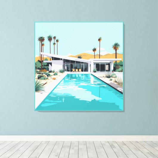 WOESTIJN WONEN #2 CANVAS AFDRUK (Insitu (Houten vloer))