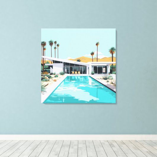 WOESTIJN WONEN #2 CANVAS AFDRUK (Insitu (Houten vloer))