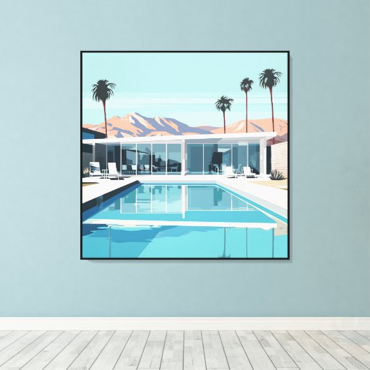 WOESTIJN WONEN #4 CANVAS AFDRUK (Insitu (Houten vloer))