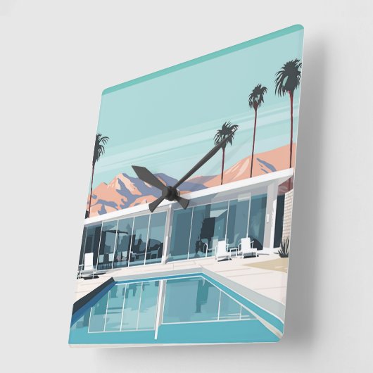 WOESTIJN WONEN #4 VIERKANTE KLOK (Hoek)