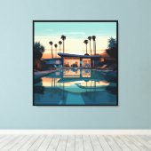 WOESTIJN WONEN #5 CANVAS AFDRUK (Insitu (Houten vloer))