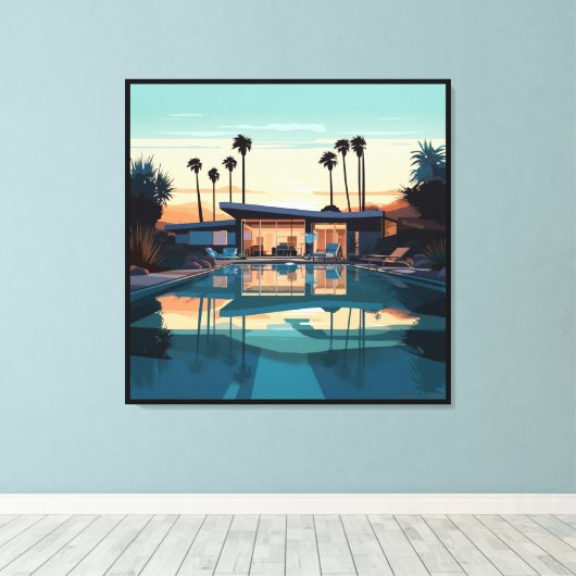 WOESTIJN WONEN #5 CANVAS AFDRUK (Insitu (Houten vloer))