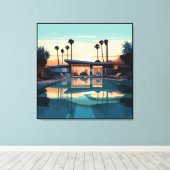 WOESTIJN WONEN #5 CANVAS AFDRUK (Insitu (Houten vloer))