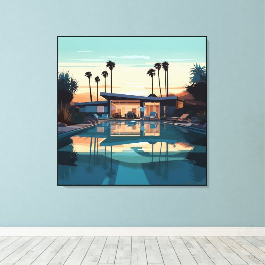 WOESTIJN WONEN #5 CANVAS AFDRUK (Insitu (Houten vloer))