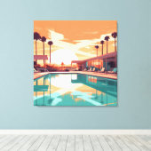 WOESTIJN WONEN #6 CANVAS AFDRUK (Insitu (Houten vloer))