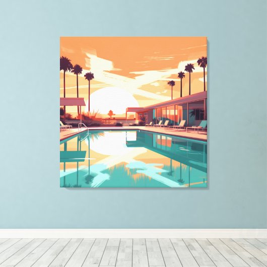 WOESTIJN WONEN #6 CANVAS AFDRUK (Insitu (Houten vloer))