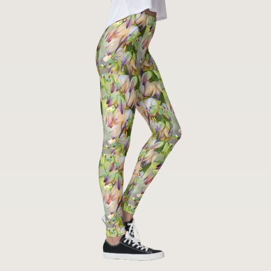 woestijn - yucca bloemen groen leggings (Rechts)
