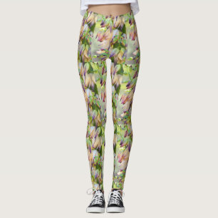 woestijn - yucca bloemen groen leggings