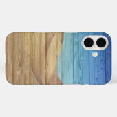 Woestijn Zandduinen Mooie Blauwe Lucht Op Houtnerf Case-Mate iPhone Case (Achterkant (horizontaal))