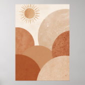 Woestijn Zon Boog Poster | Terracotta Boho Kunst a (Voorkant)