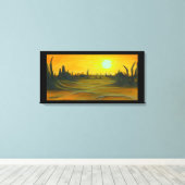 Woestijn Zon Canvas Afdruk (Insitu (Houten vloer))
