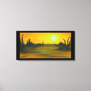 Woestijn Zon Canvas Afdruk