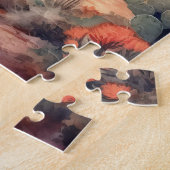 Woestijn Zonsondergang Cactus Legpuzzel (Zijkant)