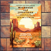 Woestijn Zonsondergang en Cactus Zuidwestelijke Br Kaart