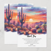 Woestijn Zonsondergang Gloed Waterverf Zuidwest Be Kaart (Voorkant / Achterkant)